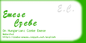 emese czebe business card